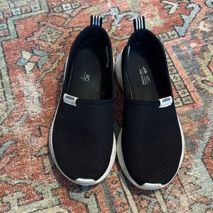 Adidas Neo Light Racer Black and White Slip-On Shoes